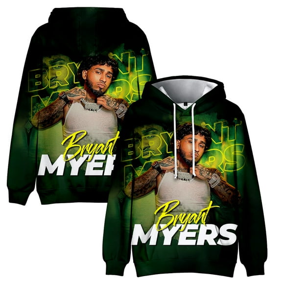 Bryant Myers 3D Hoodies Sweatshirts Casual Streetwear Rapper Long Sleeve Sweatshirts Men Women Pullover