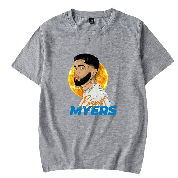 Bryant Myers Short Sleeve T-shirts Fashion Women Man Tee Shirt Unisex Rapper Streetwear Hip Hop