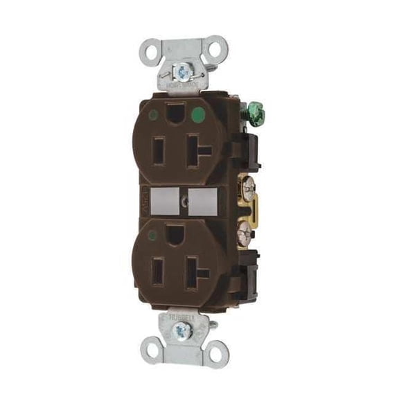 Bryant Receptacle,Brown,1.0 HP,Mounting Flush 8300HBL