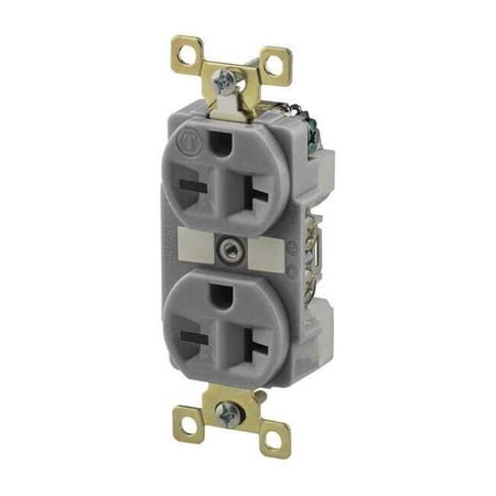 Bryant Receptacle,Gray,20A,6-20R NEMA Config. 5462GRY