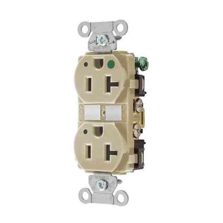 Bryant Receptacle,Ivory,1.0 HP,Mounting Flush 8300HBIL