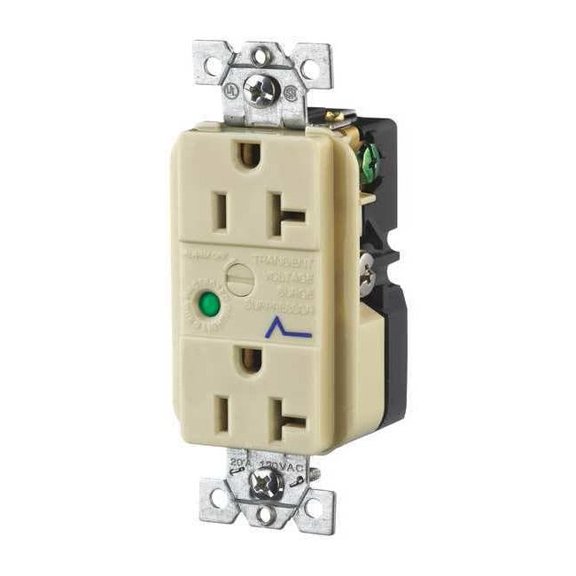 Bryant Receptacle,Ivory,20A,3 Wires,3 Wires SP53IA