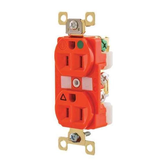 Bryant Receptacle,Orange,15A,0.5 HP,2 Poles BRY8200IG