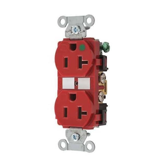 Bryant Receptacle,Red,1.0 HP,2 Poles,3 Wires BRY8300HBRED