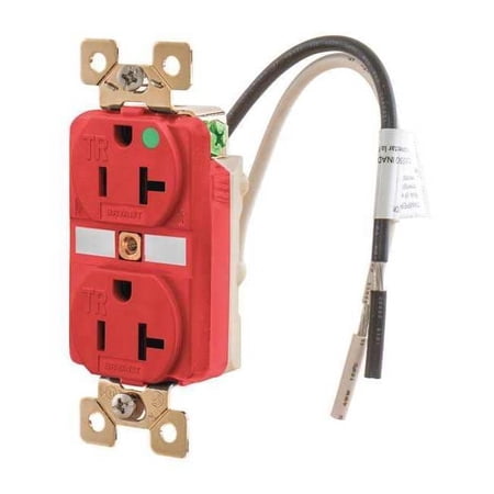 Bryant Receptacle,Red,20A,Nylon,2 Poles BRY8300RTR