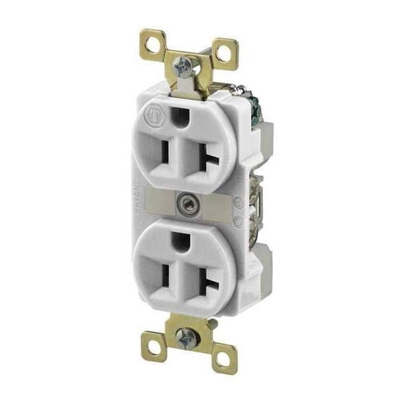 Bryant Receptacle,White,20A,Duplex Receptacles BRY5362W