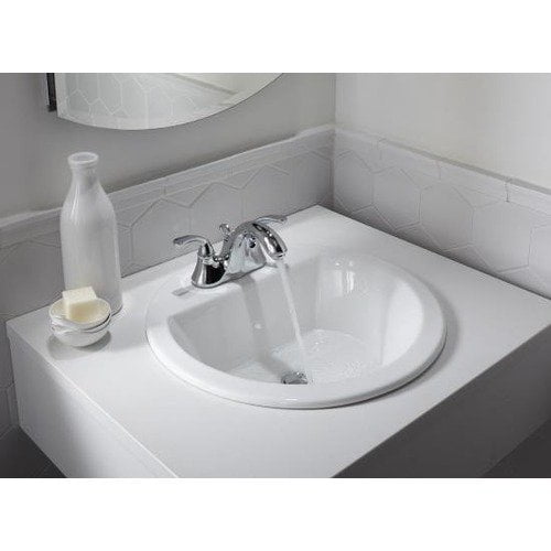 Bryant Round Self Rimming Bathroom Sink - Faucet Mount: 4" Centers, Finish: Sand Bar