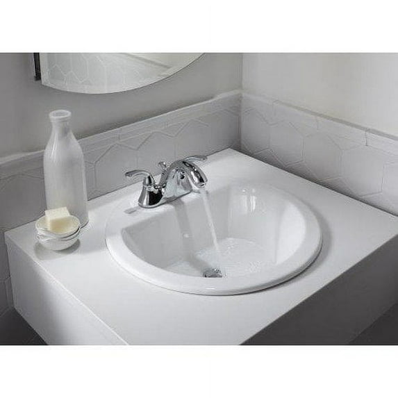 Bryant Round Self Rimming Bathroom Sink - Faucet Mount: Single hole, Finish: Sand Bar
