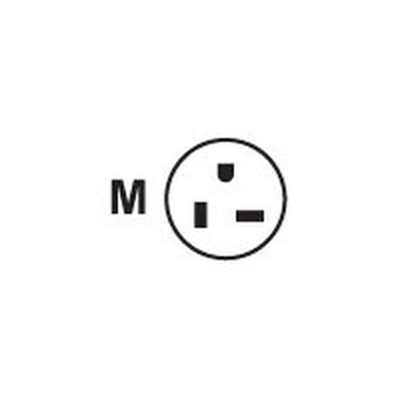 Straight Blade Plug, 6-20P, 20 A, 250V AC, 2 Pole, Screw Terminals, Grounded BRY5466NP
