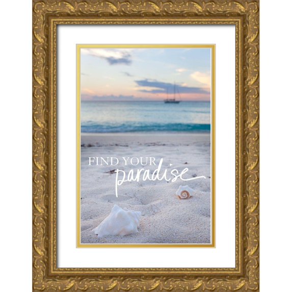 Bryant, Susan 11x14 Gold Ornate Wood Framed with Double Matting Museum Art Print Titled - Find Your Paradise