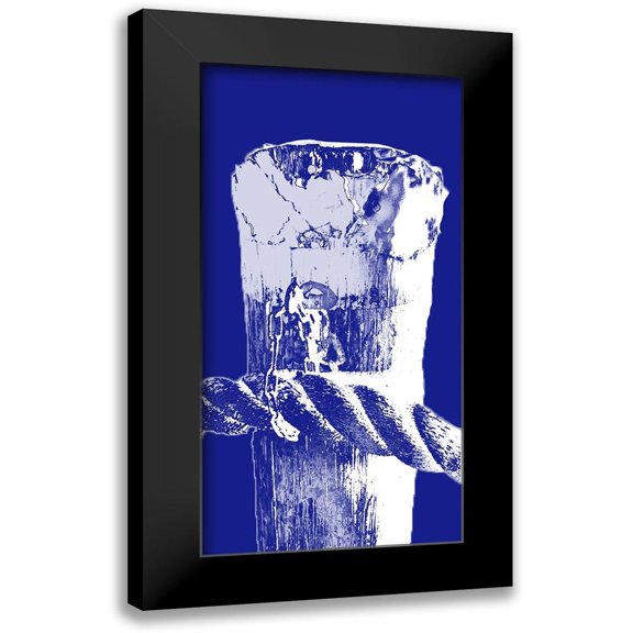 Bryant, Susan 11x18 Black Modern Framed Museum Art Print Titled - Indigo Pier Panel II