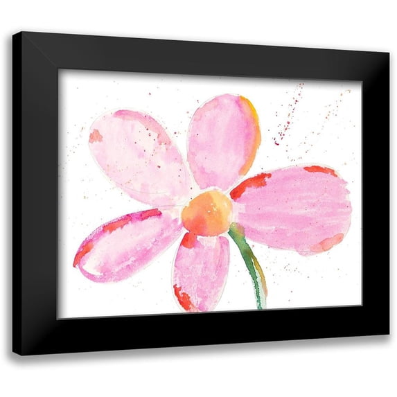 Bryant, Susan 14x12 Black Modern Framed Museum Art Print Titled - Bubbly Pink Daisy