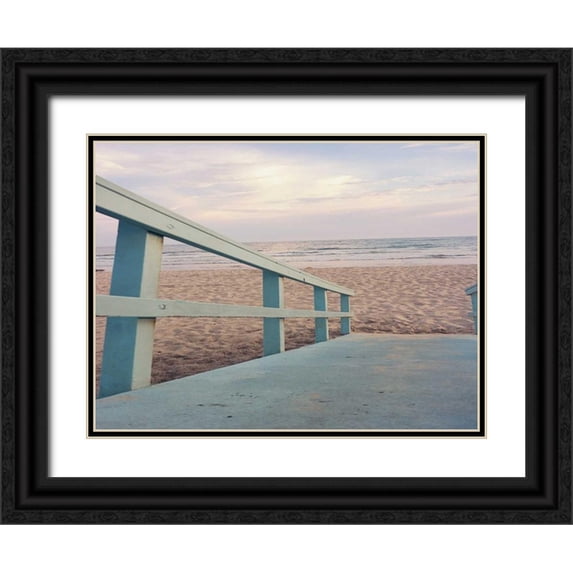 Bryant, Susan 14x12 Black Ornate Wood Framed with Double Matting Museum Art Print Titled - Down to the Beach