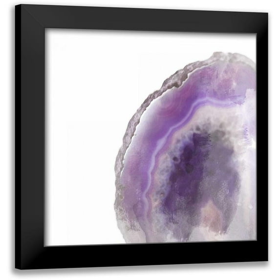 Bryant, Susan 15x15 Black Modern Framed Museum Art Print Titled - Purple Watercolor Agate Square