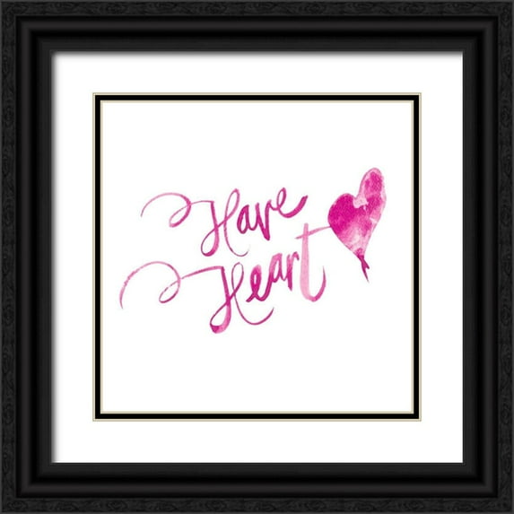 Bryant, Susan 15x15 Black Ornate Wood Framed with Double Matting Museum Art Print Titled - Have Heart