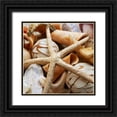 thumbnail image 1 of Bryant, Susan 26x26 Black Ornate Wood Framed with Double Matting Museum Art Print Titled - Gold Starfish I, 1 of 4