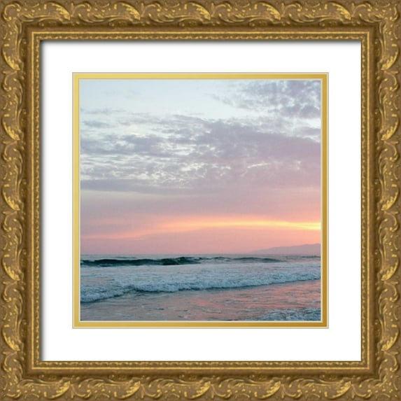 Bryant, Susan 26x26 Gold Ornate Wood Framed with Double Matting Museum Art Print Titled - On the Beach