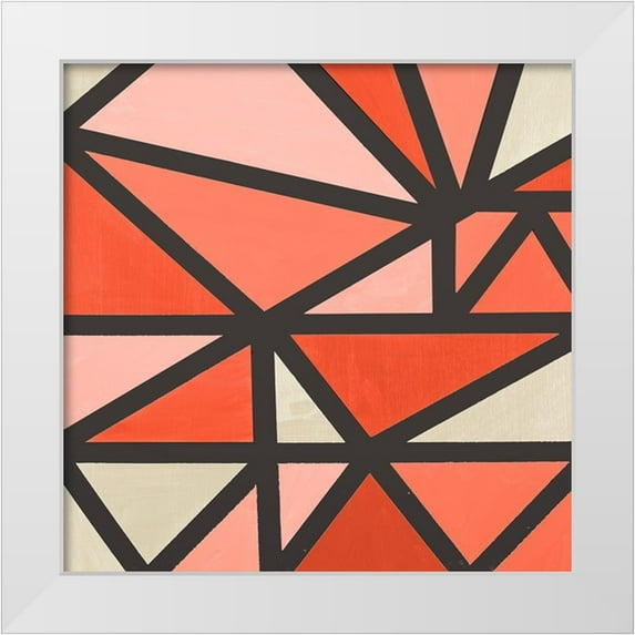 Bryant, Susan 26x26 White Modern Wood Framed Museum Art Print Titled - Mindful Peachy II