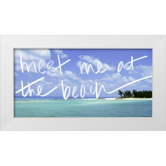 Bryant, Susan 32x18 White Modern Wood Framed Museum Art Print Titled - Meet me at the Beach
