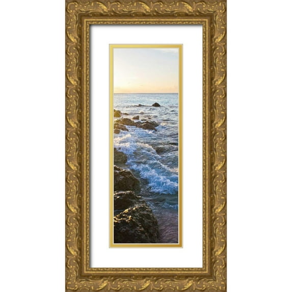 Bryant, Susan 7x14 Gold Ornate Wood Framed with Double Matting Museum Art Print Titled - Bimini Coastline I