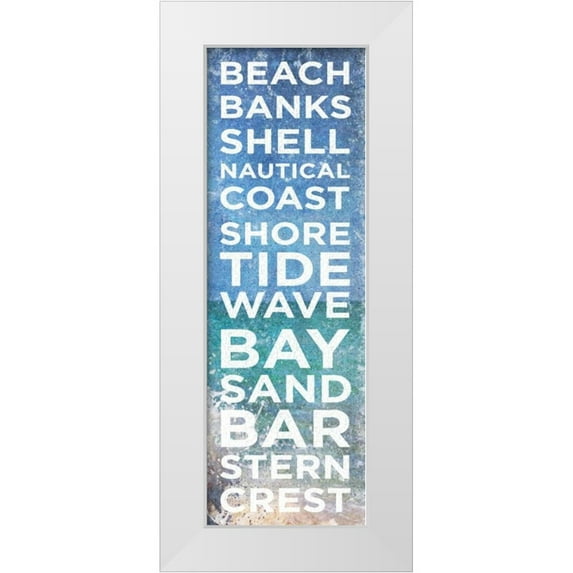 Bryant, Susan 9x18 White Modern Wood Framed Museum Art Print Titled - Port Type Panel II