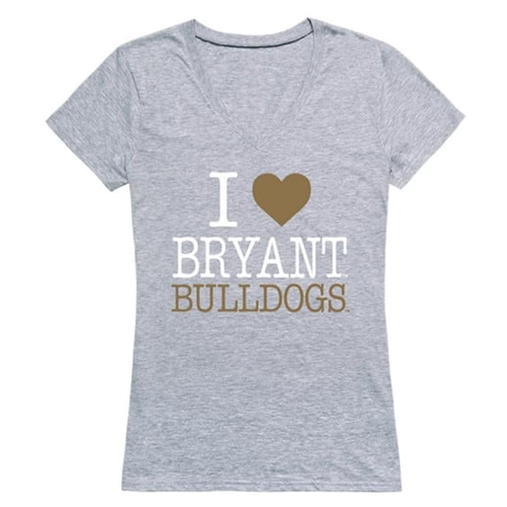 Bryant University I Love Women T-Shirt, Heather Grey - 2XL