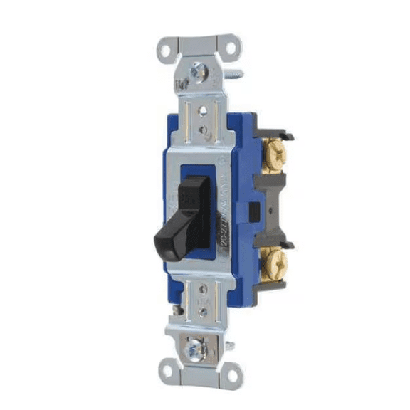 Bryant Wall Switch 15A 120/277V Single Pole Toggle 2HP Heavy Duty Industrial Black