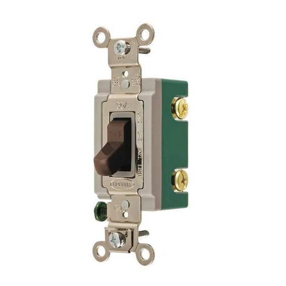 Bryant Wall Switch,30A,Brown,2-Pole Type,Toggle 3002BRN