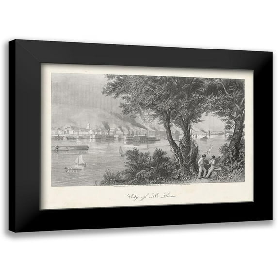 Bryant, William Cullen 18x14 Black Modern Framed Museum Art Print Titled - City of St. Louis