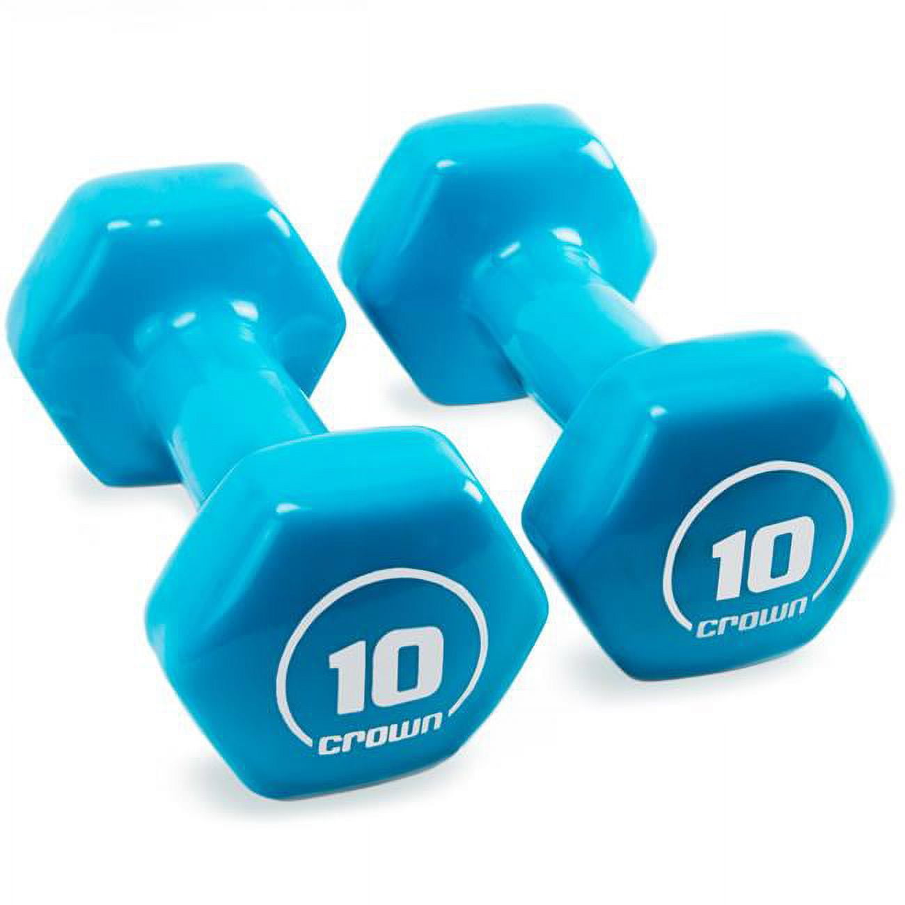 Brybelly 10 lbs Vinyl Hex Hand Weights