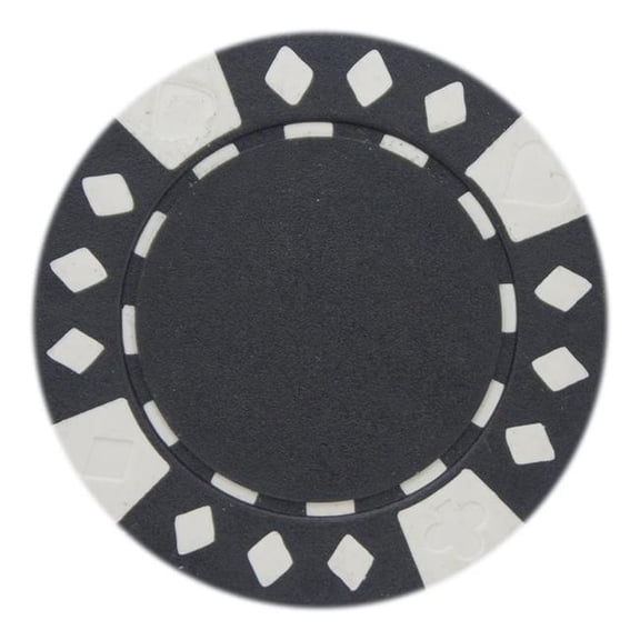 Brybelly BRY000710U 12.5 g Diamond Suited Poker Chips, Purple - Pack of 25