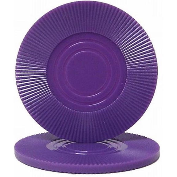 Brybelly BRY001392U 2 g Interlocking Radial Poker Chips, White - Pack of 25