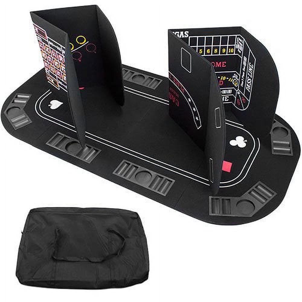 Brybelly 5-in-1 Poker, Blackjack, Craps, Roulette, Baccarat Folding Tabletop - image 1 of 6