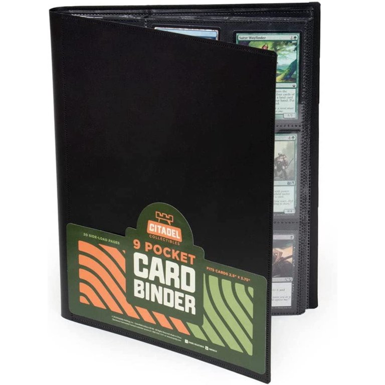 Brybelly 9 Pocket Trading Card Binder Black 20 Double-Sided Pages -  Walmart.com