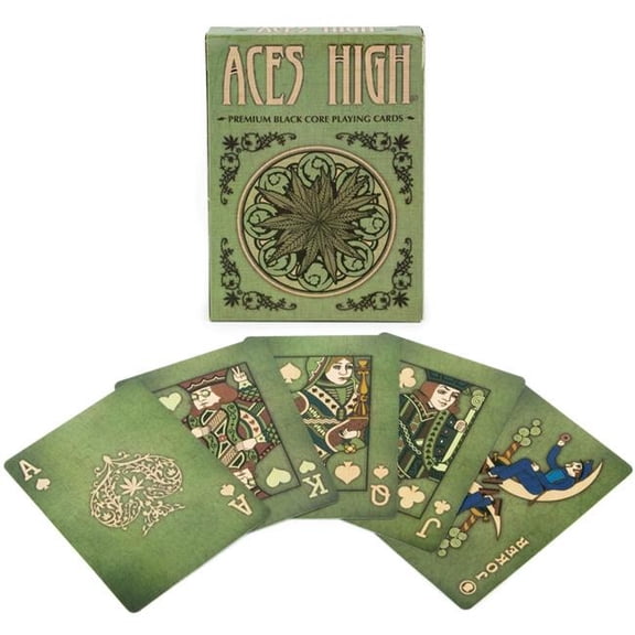Brybelly  Aces High Green Playing Cards