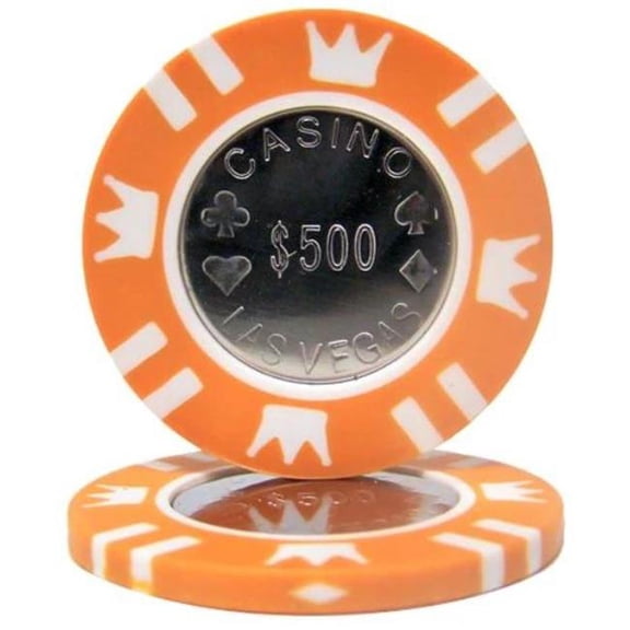 Brybelly BRY000613U 15 g Coin Inlay Heavyweight Metal 5000 Dollar Poker Chips - Pack of 25