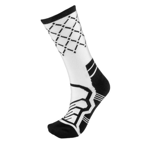 Brybelly Basketball Compression Socks - White & Black - Medium
