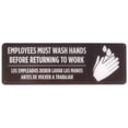 thumbnail image 1 of Brybelly Bilingual Spanish & English Employees Must Wash Hands Sign 1 Sign, 1 of 5