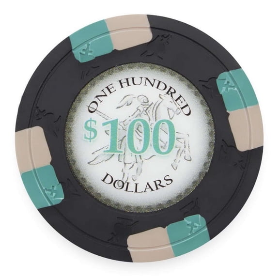 Brybelly CPPK-25 Clay Poker Knights 13.5g Poker Chip (25 Pack)-$100