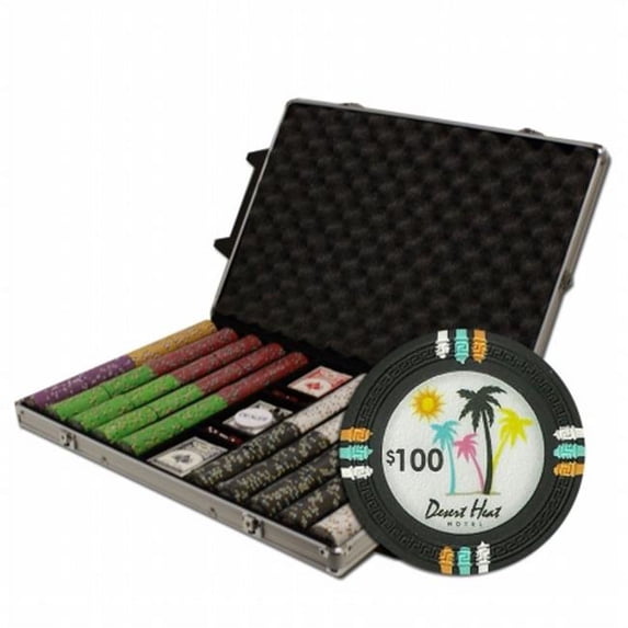 Brybelly CSDH-1000R 1000Ct Claysmith Gaming ''Desert Heat'' Chip Set in Rolling