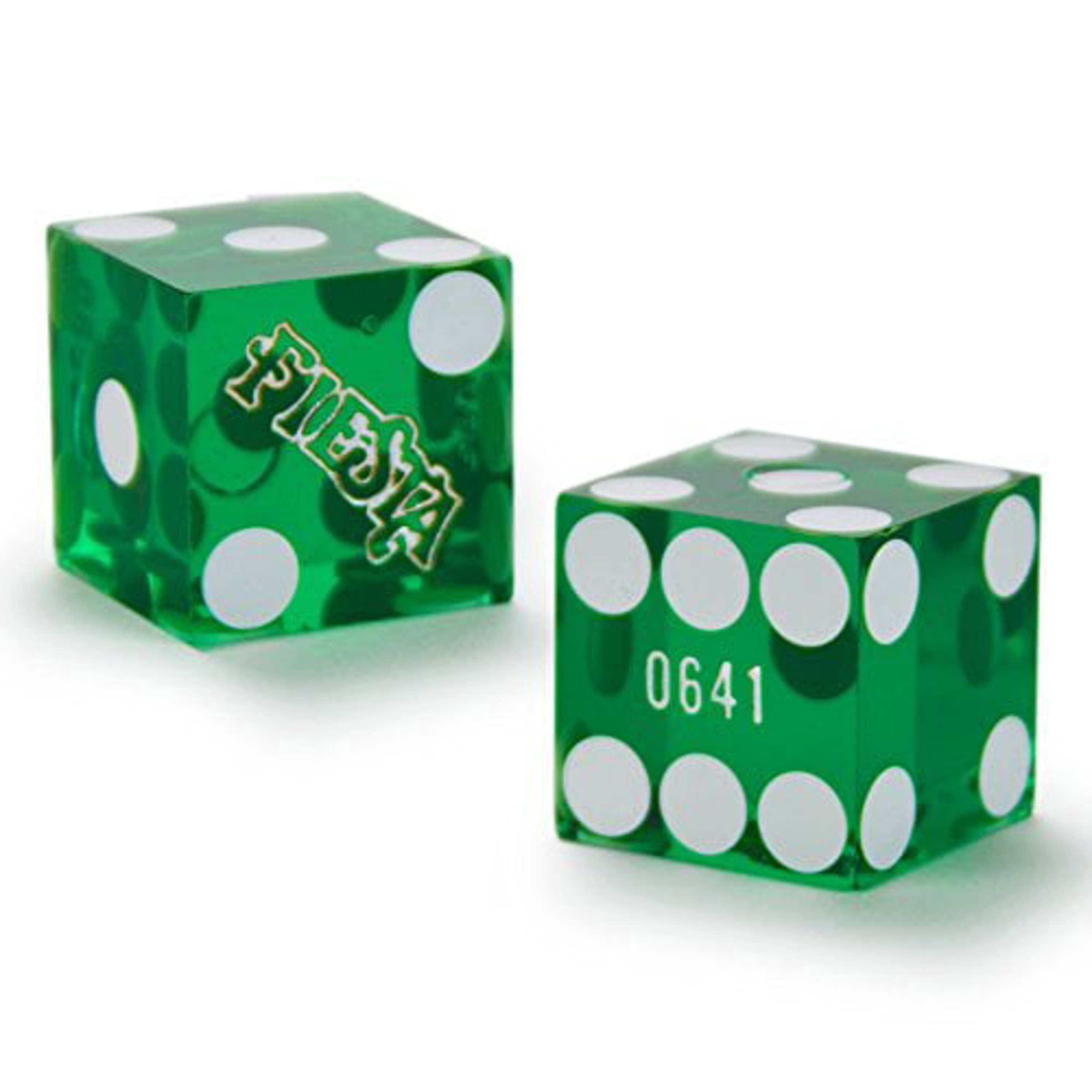 Brybelly Cancelled 19mm Casino Dice Used at Fiesta Casinos Pair of