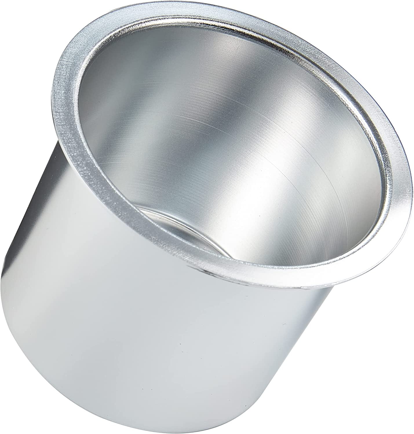 Vivid Silver Aluminum Drop-In Cup Holder for Poker Tables