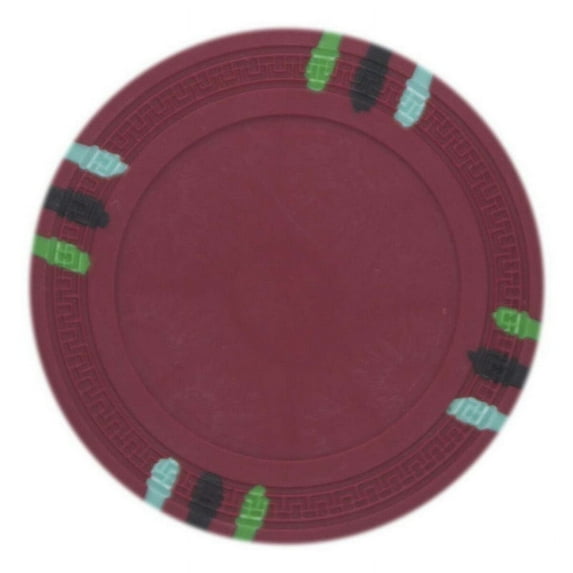 Brybelly Holdings CPBL12-Red-25 Roll of 25 - Red Blank Claysmith 12 Stripe Poker Chip - 13.5