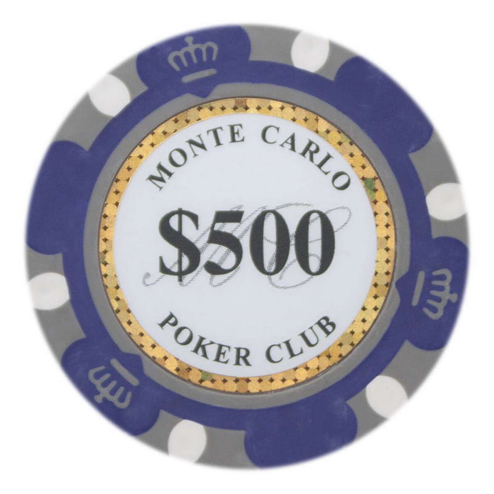 Monte Carlo Clay 14 Gram Poker Chips Set With Plastic Cards In Black A Case 500 Chips