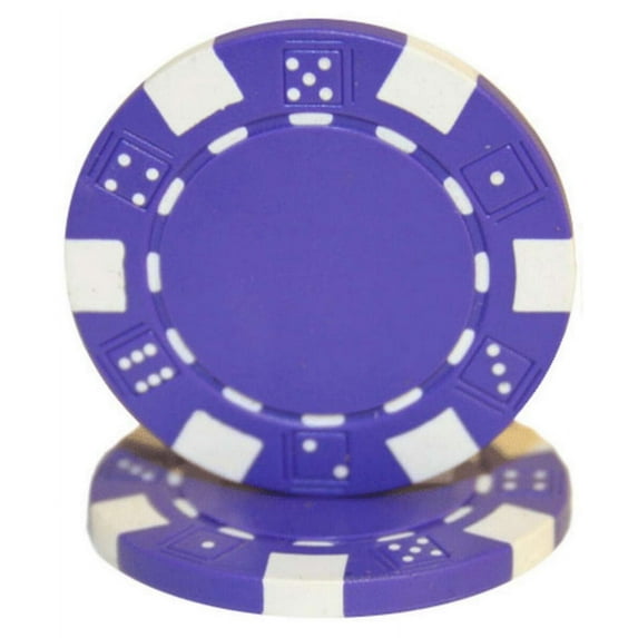 Brybelly Holdings CPSD-PURPLE-25 Roll of 25 - Striped Dice 11.5 gram - Purple