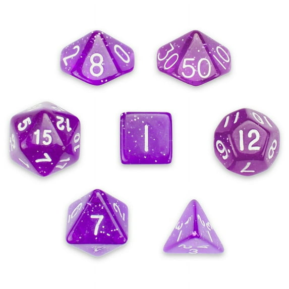 Brybelly Holdings GDIC-1128 7 Die Polyhedral Dice Set in Velvet Pouch, Arcane Aura