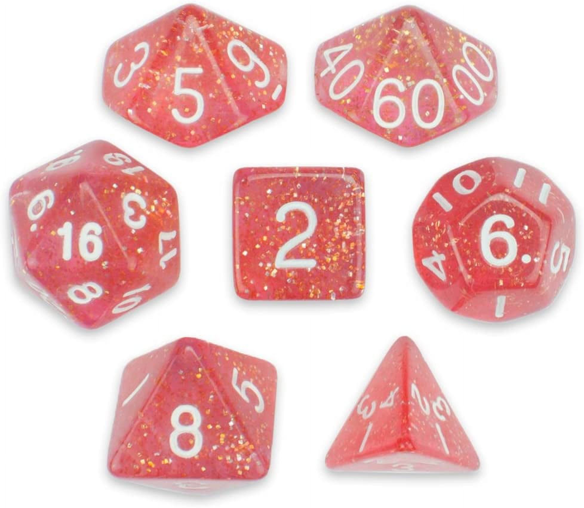 Wiz Dice 7-teiliges Würfel-Set In Grün – Inklusive Samtbeutel