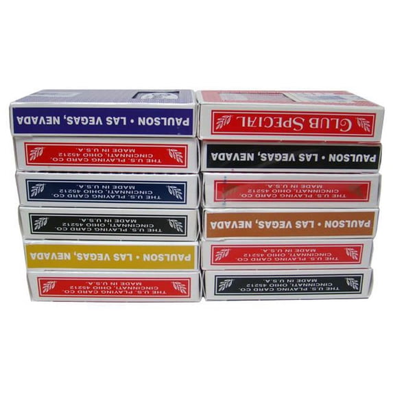 Brybelly Holdings GRCB-Random-12 12 Decks Mixed Casino Playing Cards - Used In Real Casino