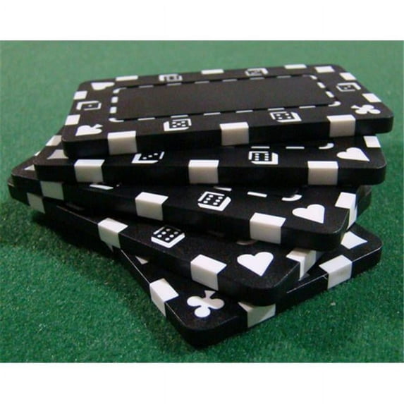 Brybelly Holdings PCB-2101 5 Black Rectangular Poker Chips