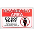 thumbnail image 1 of Brybelly ISGN-007 18 x 12 in. Restricted Area Do Not Enter Sign, 1 of 2